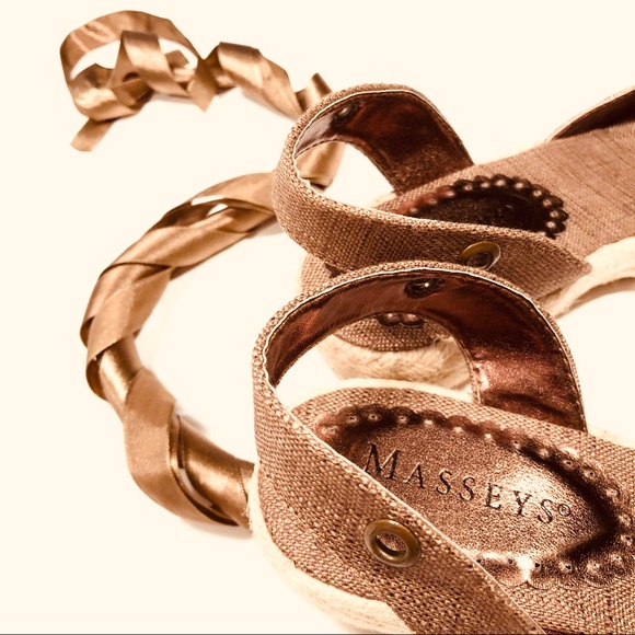 🆕 NWT Sparkler Satin-Laced Espadrilles, in Brown - Picture 3 of 8